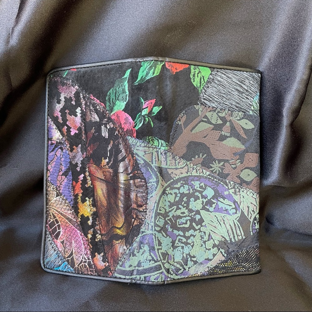 Multicolor Patchwork Pocket Book Wallet from Germany